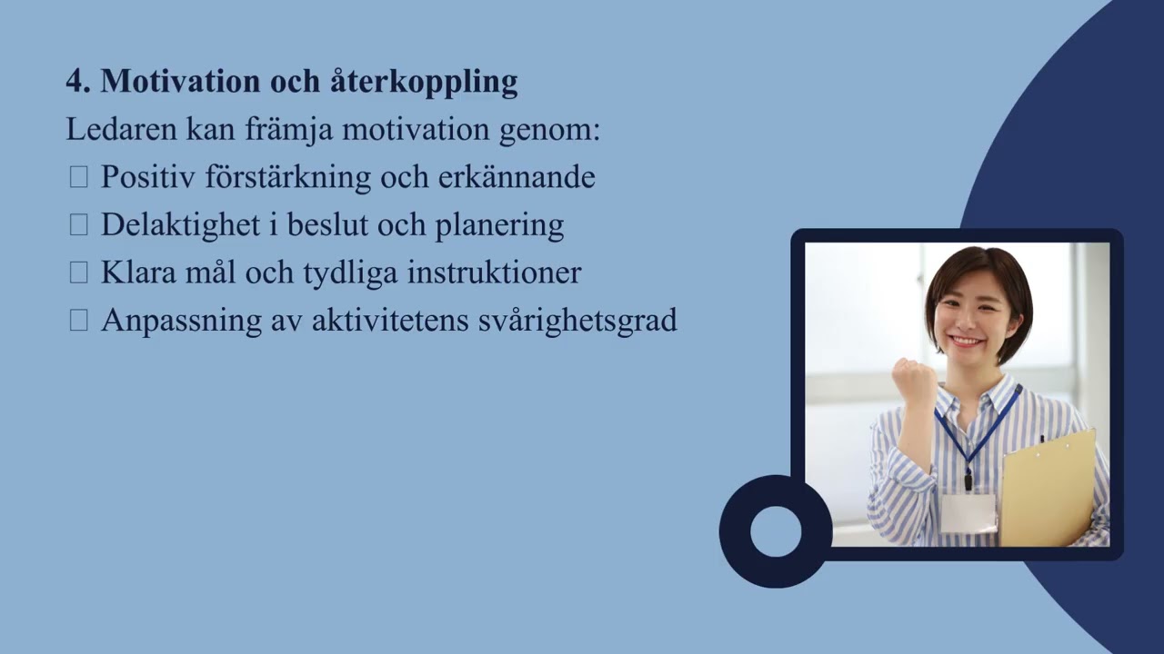 Tema 15 – Pedagogiskt ledarskap, enskilt och i grupp, i enlighet med syfte och mål för aktiviteten