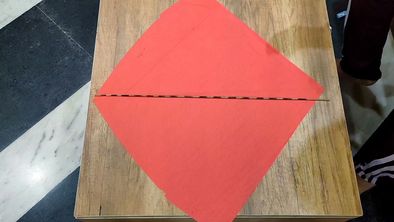 how to make kite at home ! kite making video ! easy kite making video ! adhi kite making video ! P-1