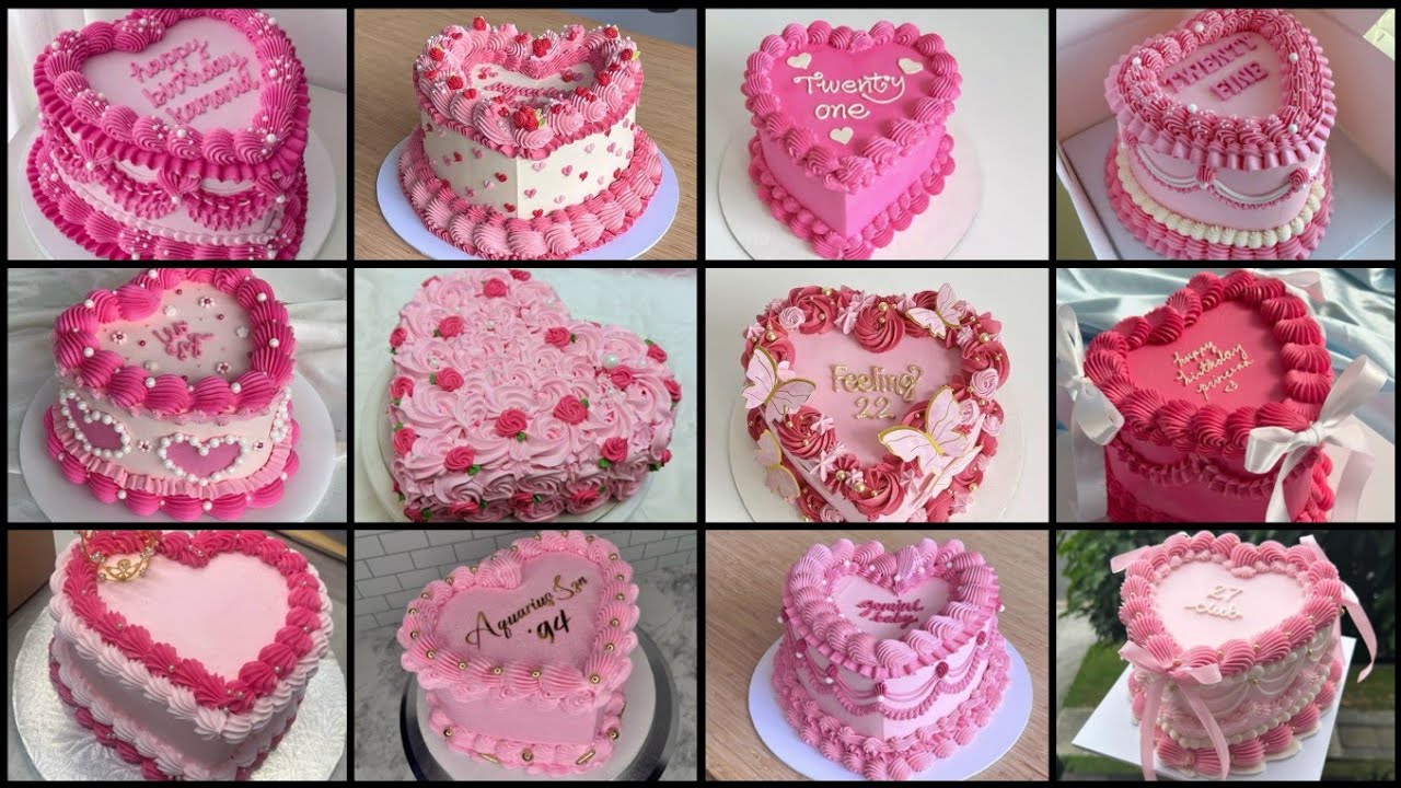 Pink Heart 🩷 Cake Decorating ideas 2025 | Valentine's Day Cake Design/Anniversary Cake Design