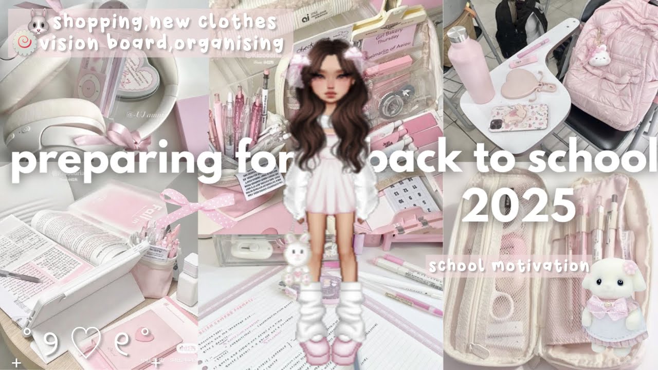 BACK TO SCHOOL prep 2025☁️🌸 vision board,new clothes,cute stationary