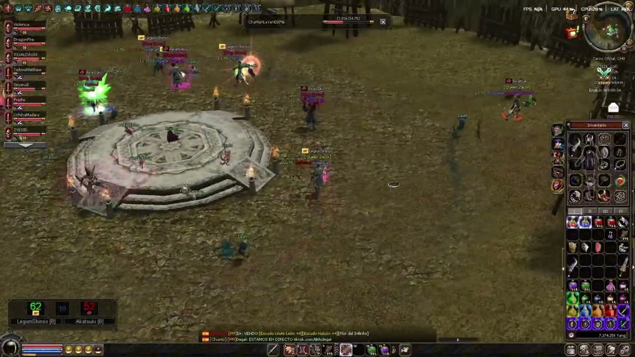 LegionShinso VS Akatsuki / Metin2 Zarox guerras