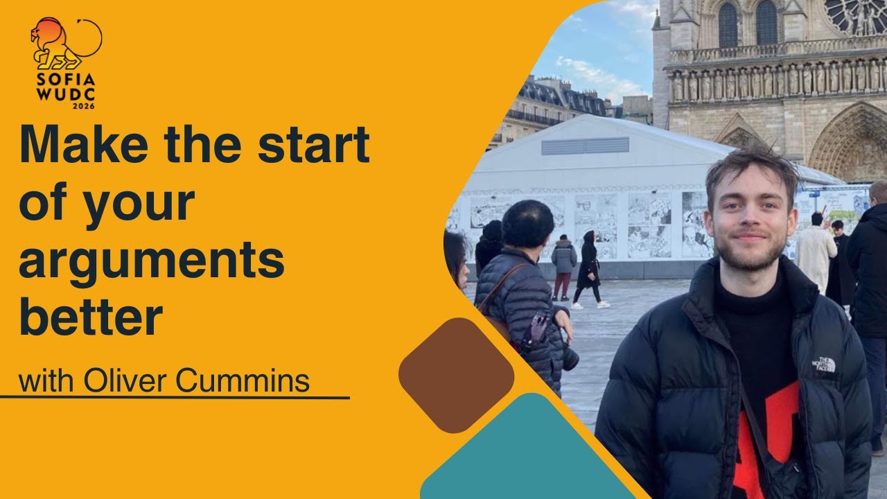 Making the Start of Your Arguments Better with Oliver Cummins