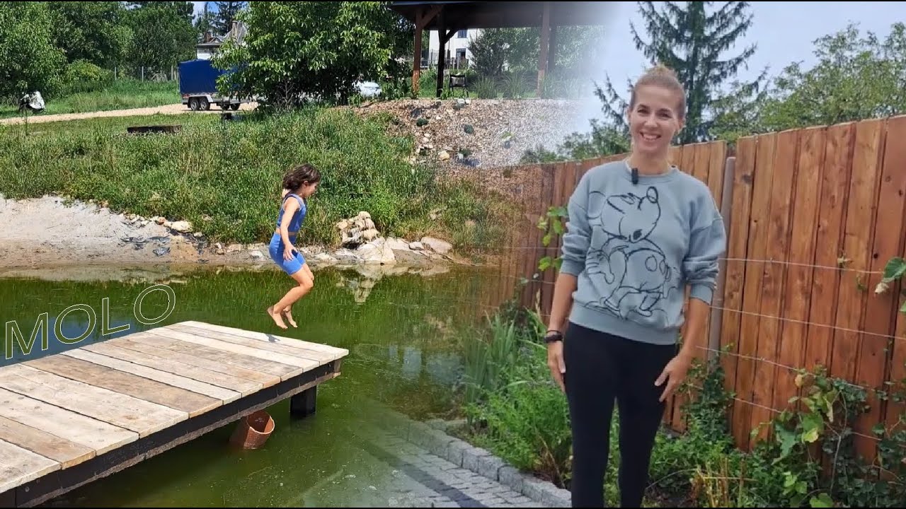 Drewniane ogrodzenie + mały pomost