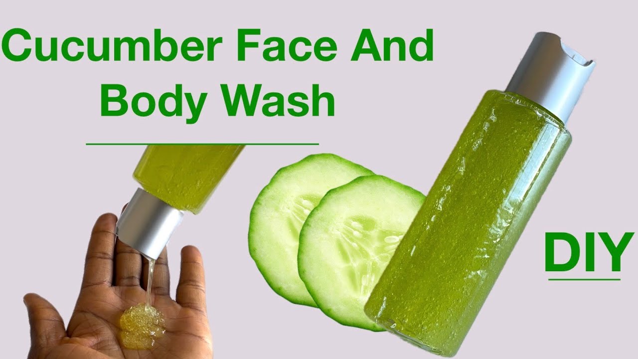 Cucumber Face And Body Wash Gel For Sensitive Skin (DIY Homemade)