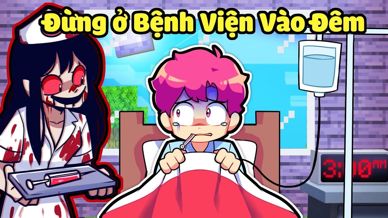 VÌ Ở LẠI BỆNH VIỆN VÀO 3H ĐÊM NÊN HIHA GẶP MA TRONG MINECRAFT * HIHA BỆNH VIỆN MA 😱🥶