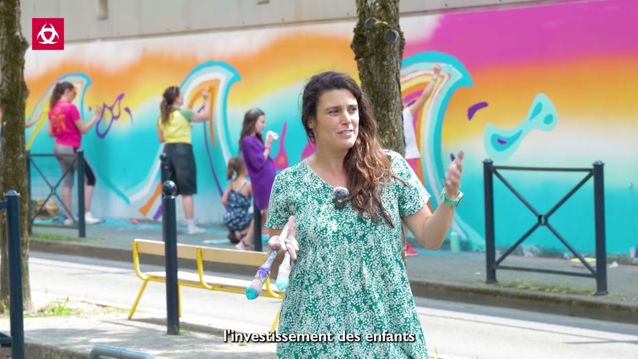 Une fresque participative sur les murs du groupe scolaire Stendhal