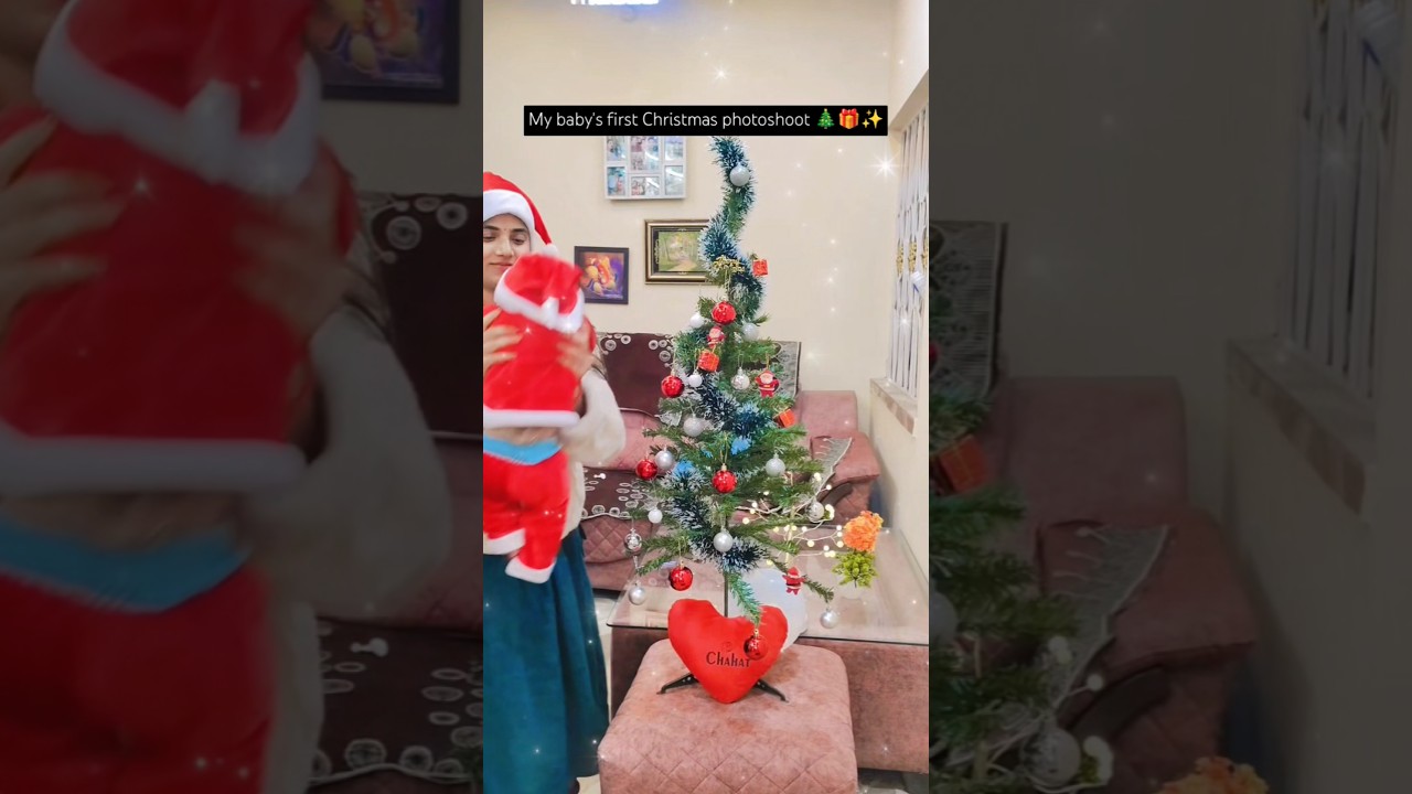 His first Christmas celebration 🎄🎁✨|| christmas baby photoshoot day #christmas #merrychristmas