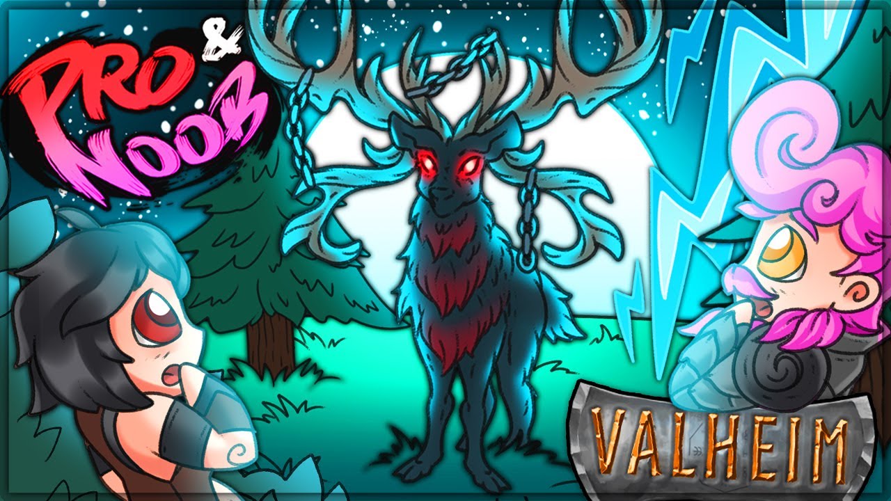 VIKING MONSTER HUNTER IS RIDICULOUS - Pro and Noob VS Valheim! (First Boss) #valheim #valheimboss