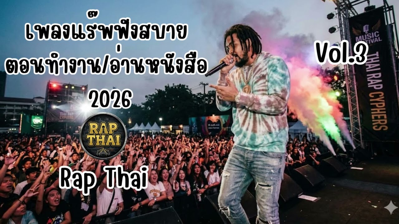 รวมฮิตเพลง Rap ฟังสบาย 2026 ฟังเพลินๆ ตอนทำงาน/อ่านหนังสือ [Long Play] Vol.3