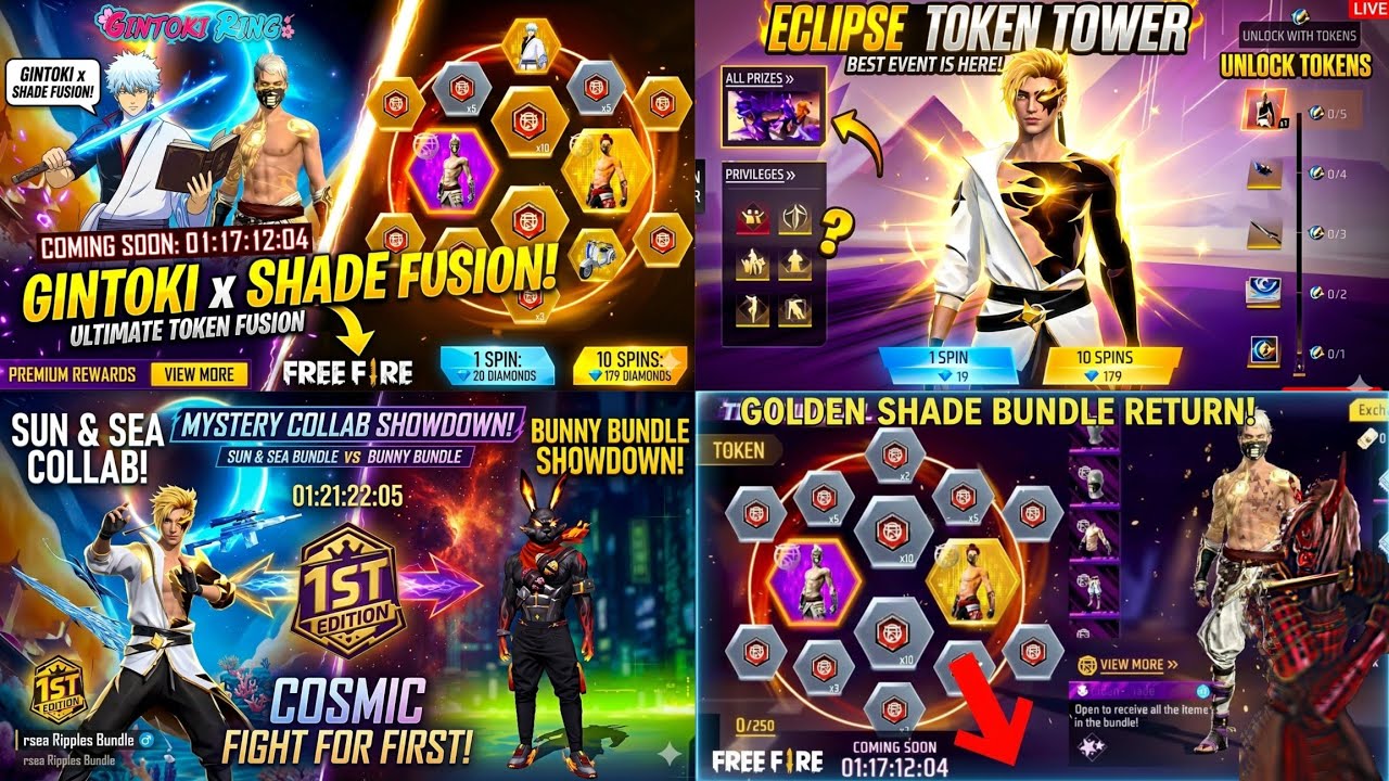 GOLDEN SHADE BUNDLE RETURN 🤯 BUNNY BUNDLE RETURN 🥵 ZOMBIE SAMURAI BUNDLE RETURN 💯FREE FIRE NEW EVENT