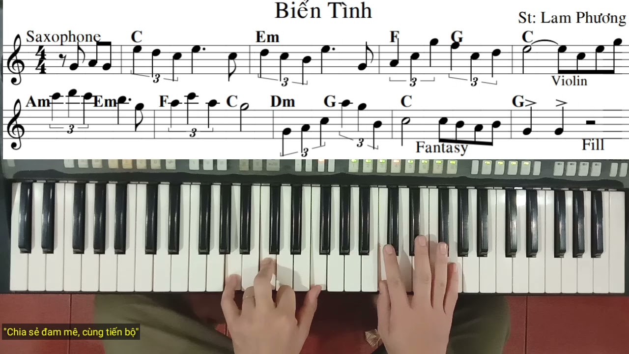 Hướng dẫn đệm hát | Bài: BIỂN TÌNH | St: Lam Phương | Ku Tèo Piano.