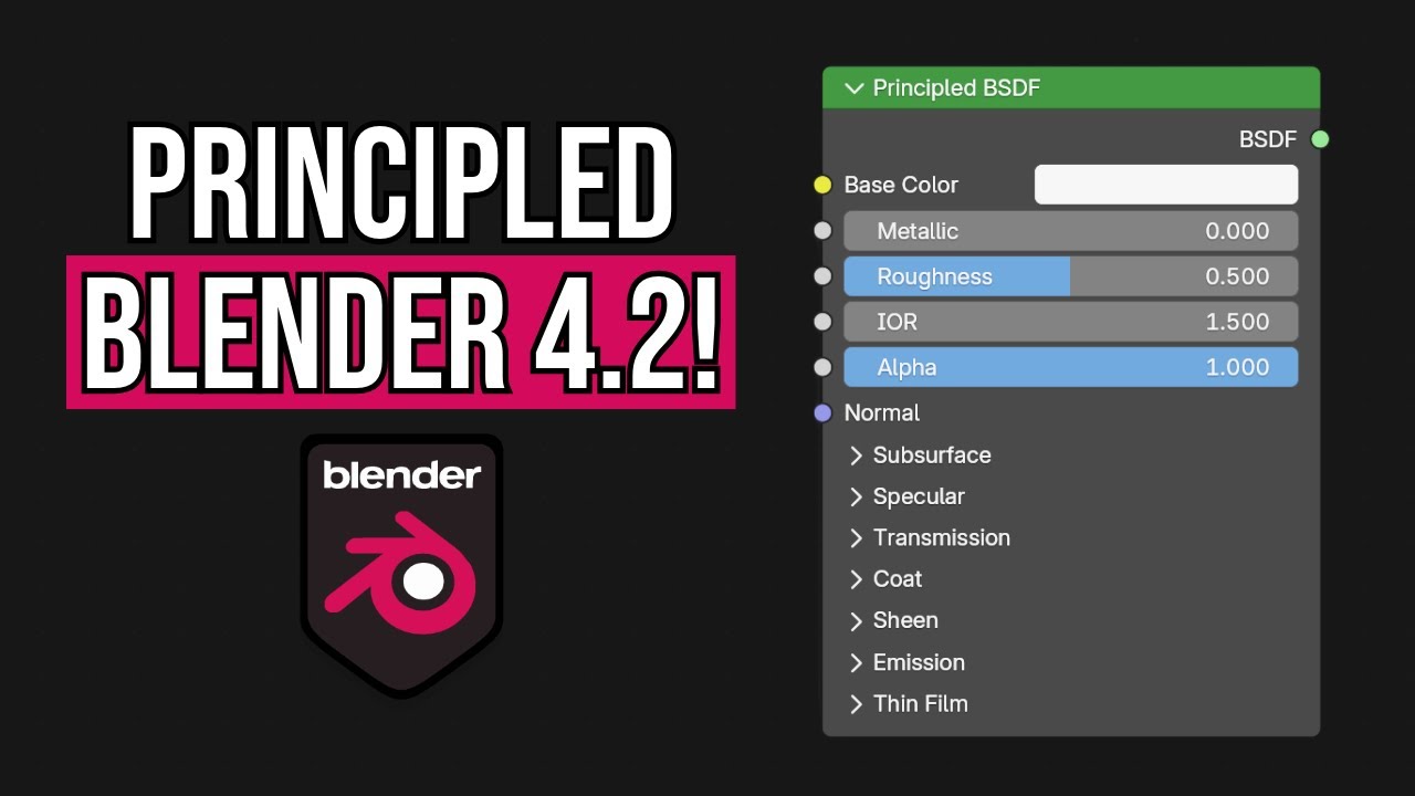 Complete Overview of the Principled BSDF in Blender 4.2!