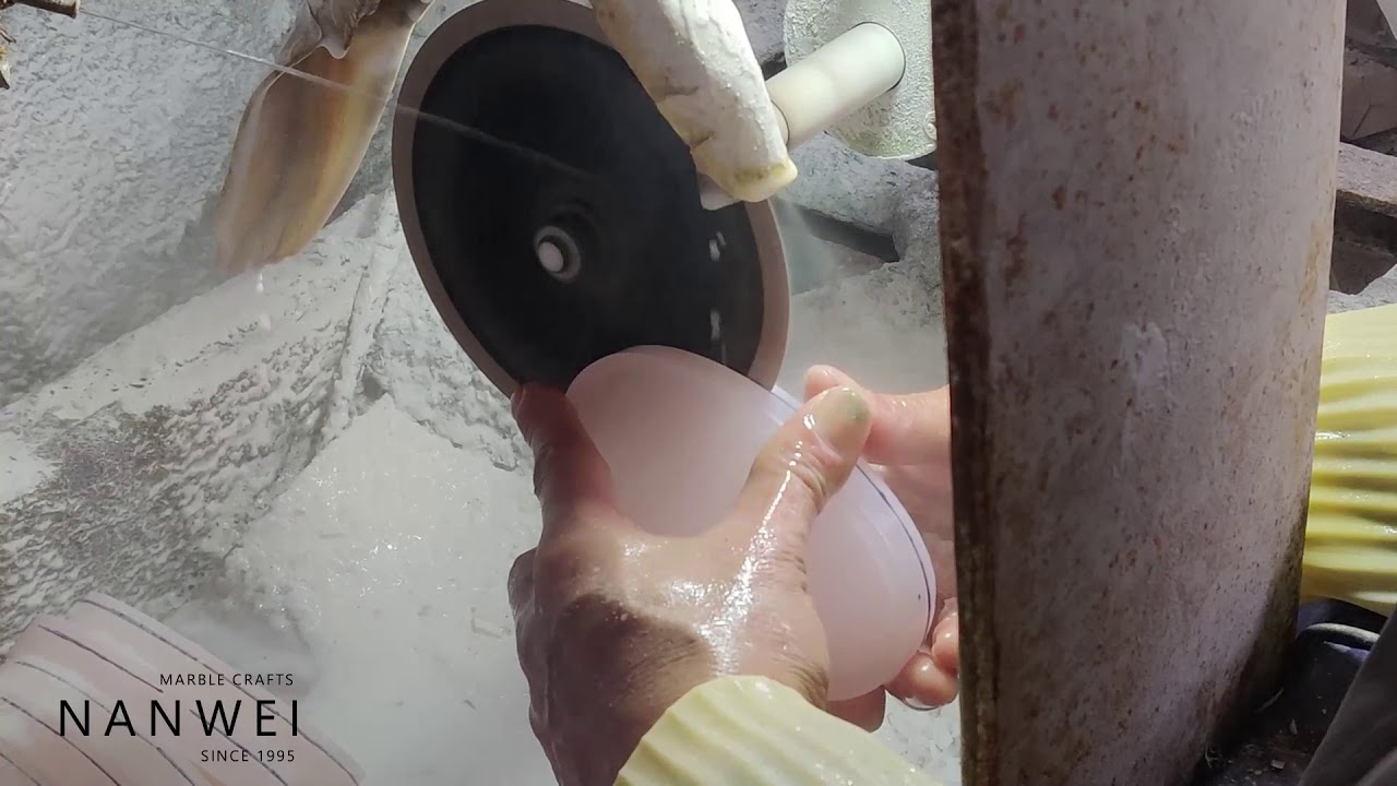 Nanwei Marble Crafts Pink Onyx Cutting Process