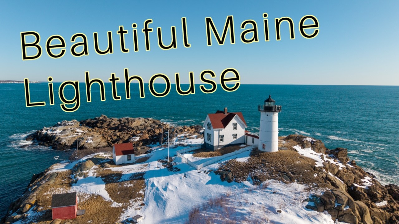 Nubble Lighthouse in York, Maine! Aerial views captured by my DJI Air 3S drone!!