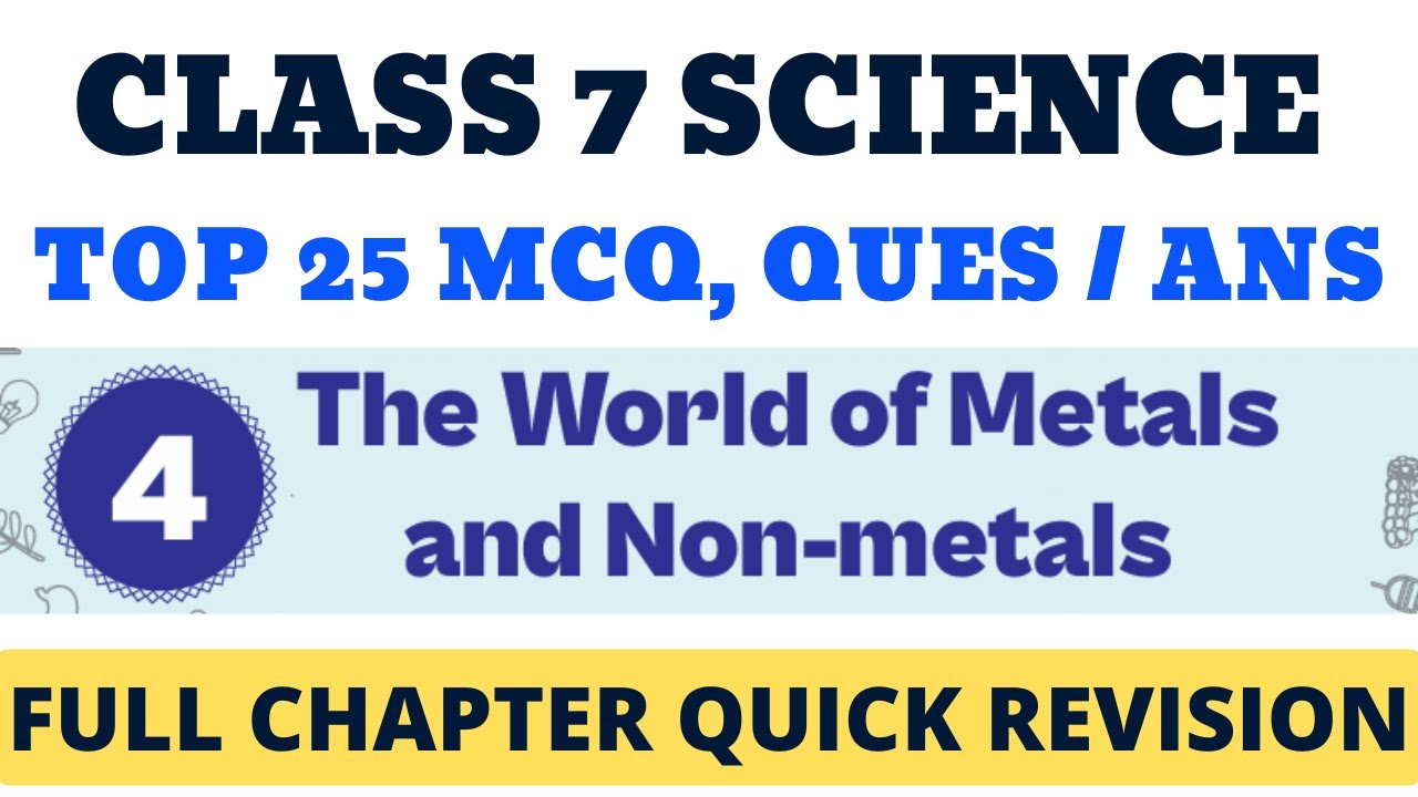 Class 7 World of Metals and Non-Metals MCQ & Question Answers #ncert
