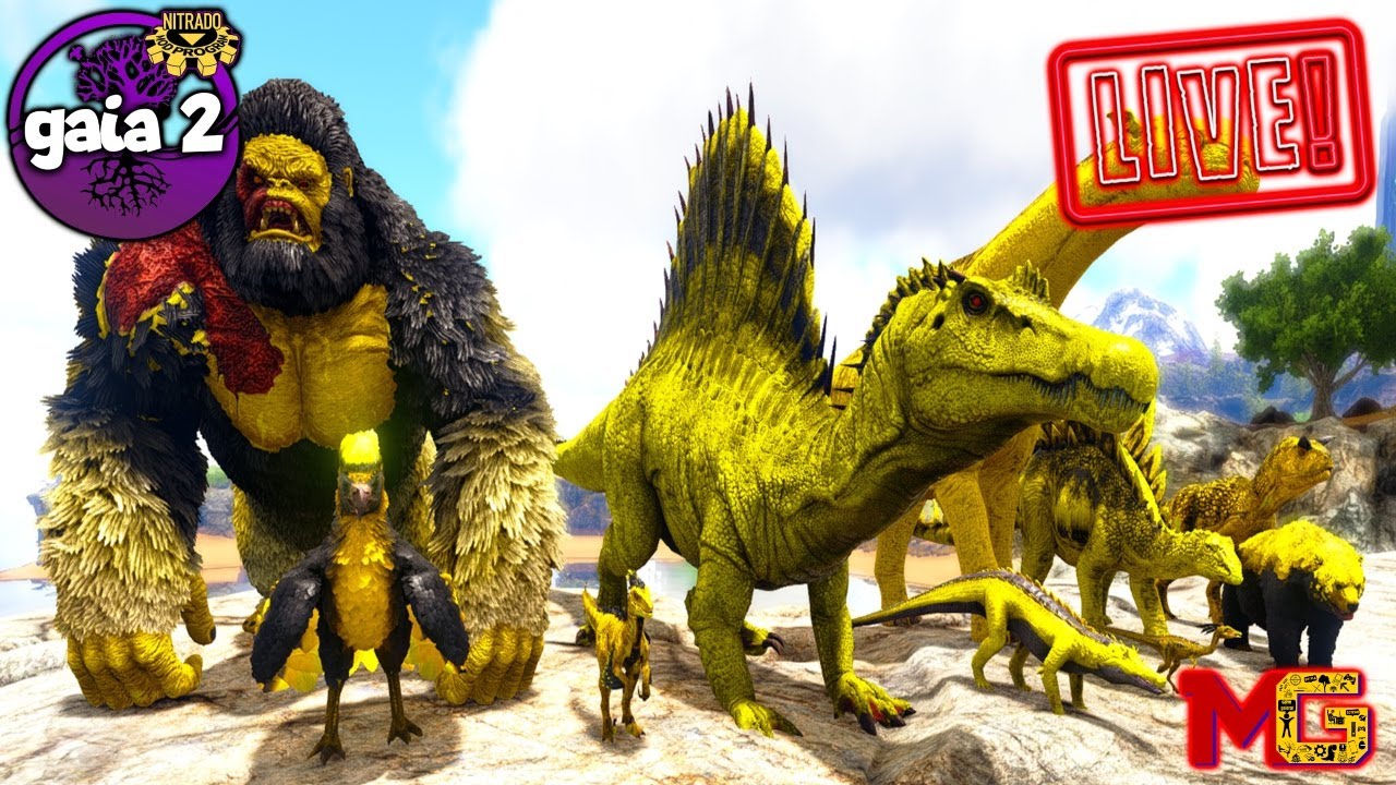 Ark Gaia 2 #4 Vamos Evoluir e Domar Dinos Ft. @Darkdellus
