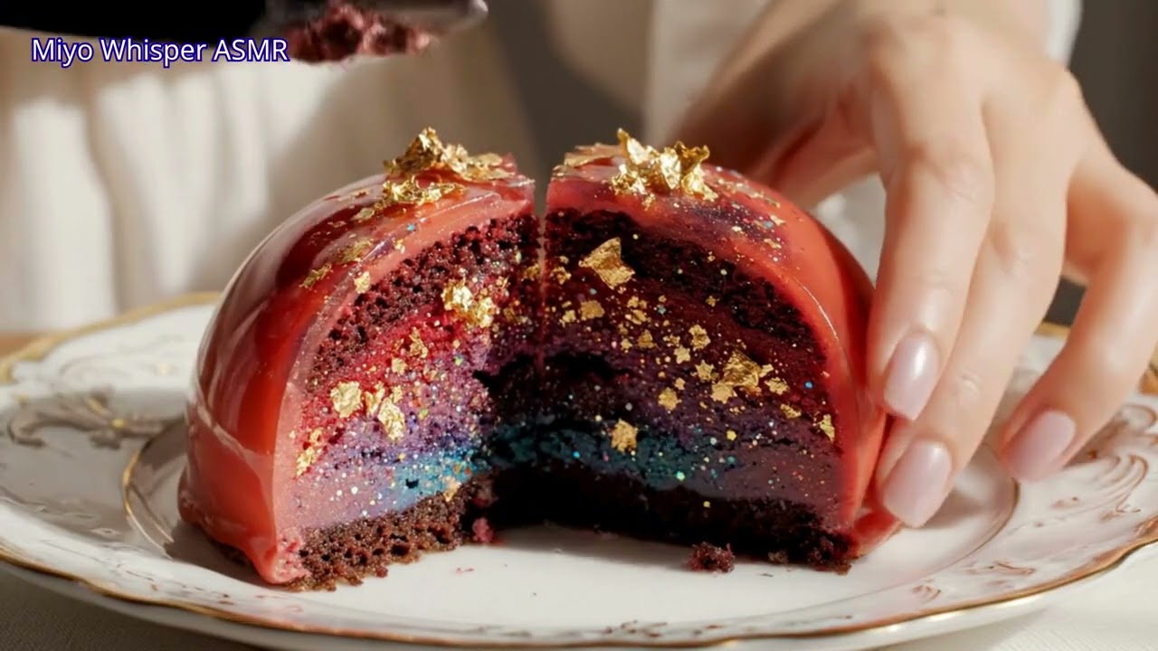 【ASMR】Cutting a Royal Crystal Cake 💎 クリスタルのような王室ケーキをカット