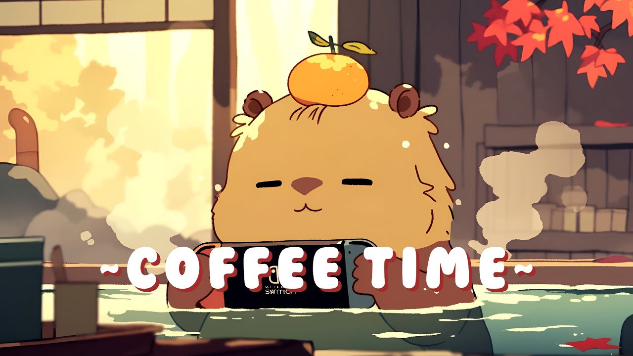 [1 Hour] Capybara Study Beats | Cozy Japanese Lofi Mix 🦫 🎧 ✨ | Continuous Mix