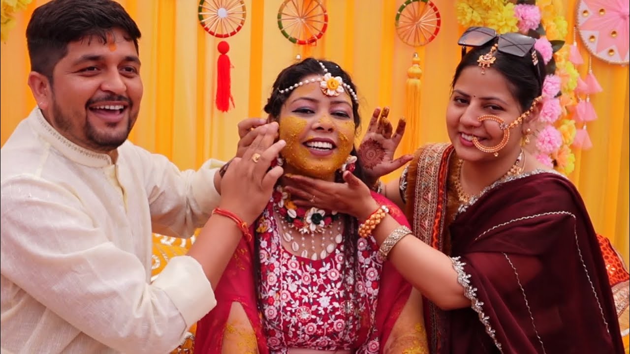 बहना की हल्दी मे ,मम्मी और भाई रोने लग गए !! emotional moments ❤️