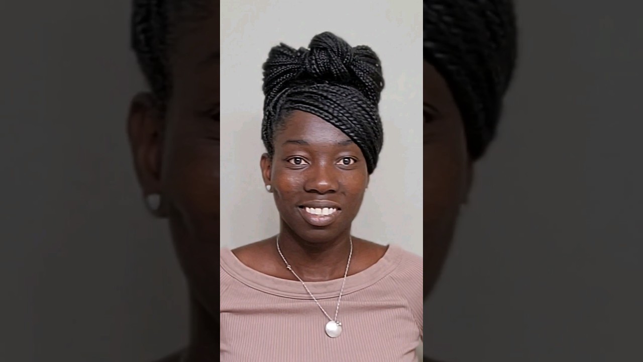 How To Do A Bow Bun With Braids #knotlessbraids #hairbows #naturalhair