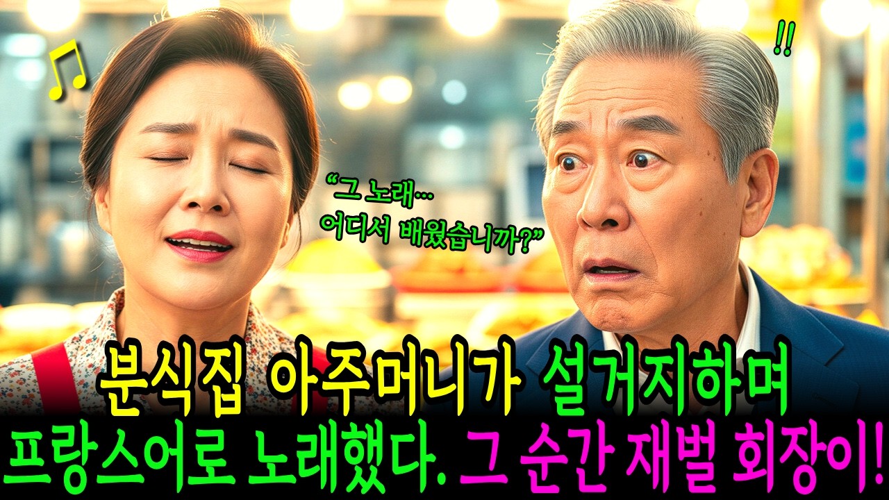 “지금 프랑스 샹송 하신 겁니까?”분식집 아줌마의 흥얼거림에 재벌 회장이 오열한 이유ㅣ인생사연ㅣ노후사연ㅣ감동사연ㅣ사연라디오ㅣ오디오북