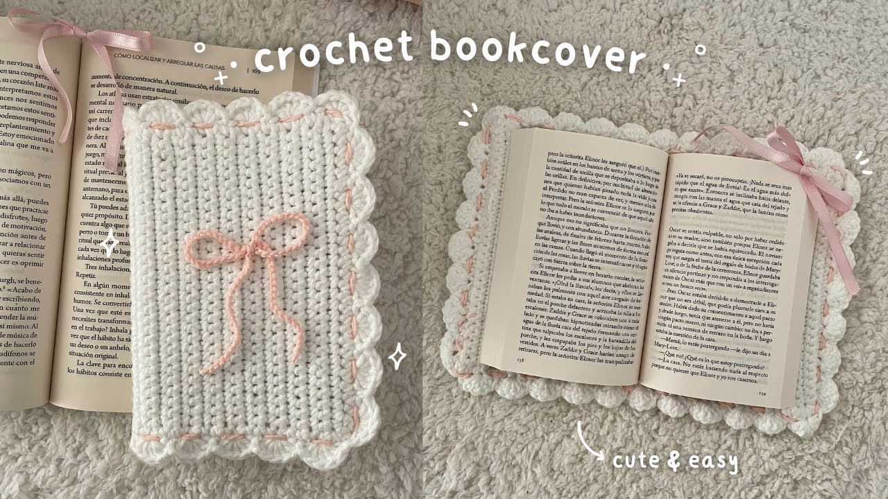 How to crochet a book cover 📚✨| Easy step by step tutorial 