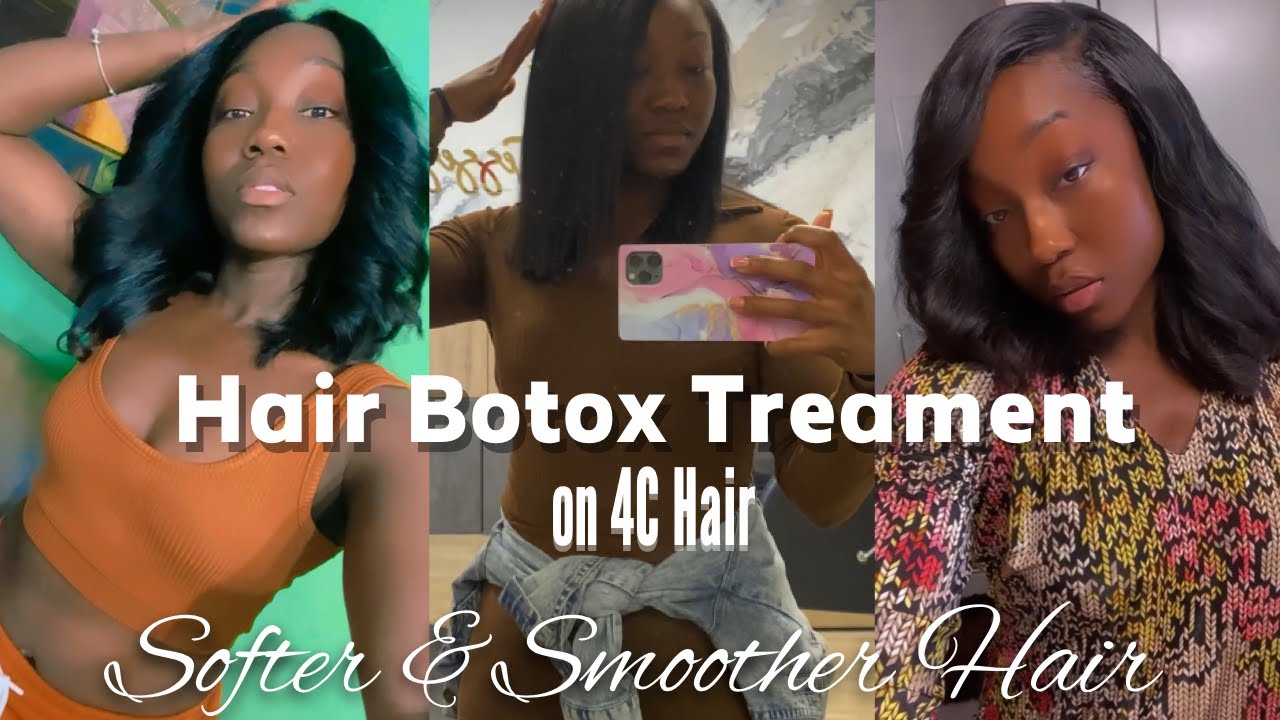 FIRST TIME HAIR BOTOX TREATMENT ON 4C HAIR!!! & ONE MONTH POST!