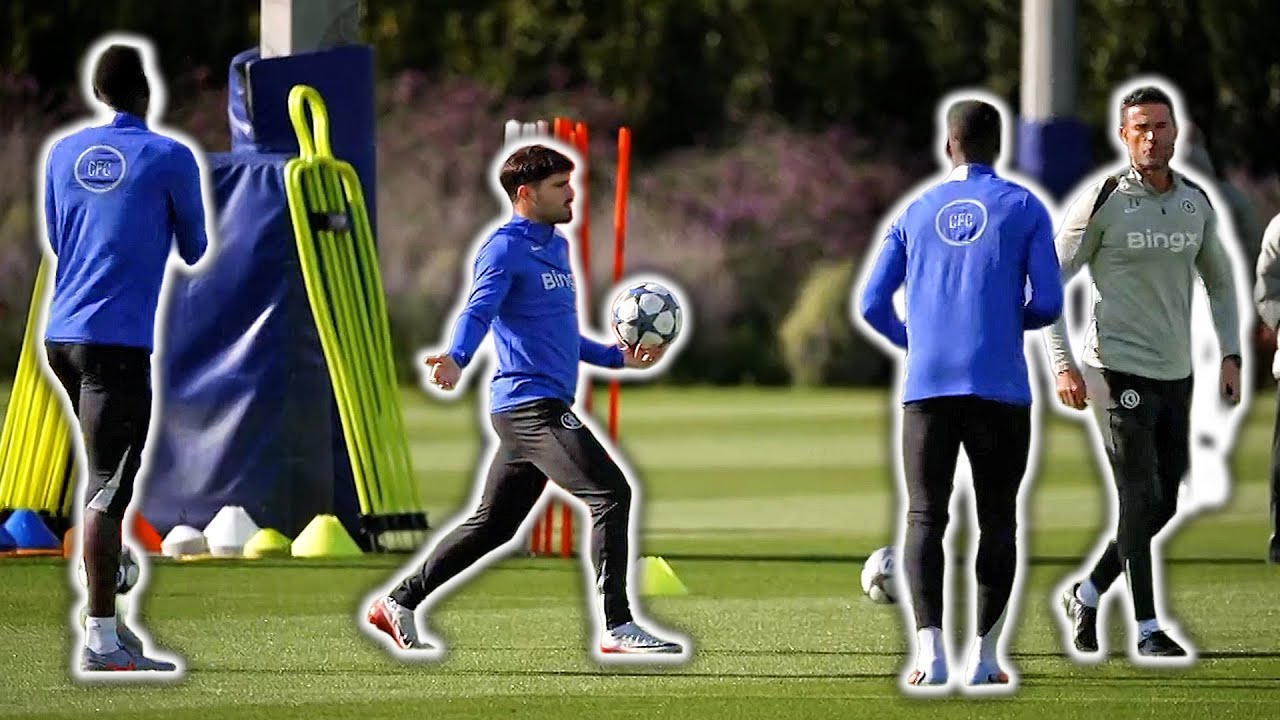 Chelsea train ahead of Benfica Champions League clash