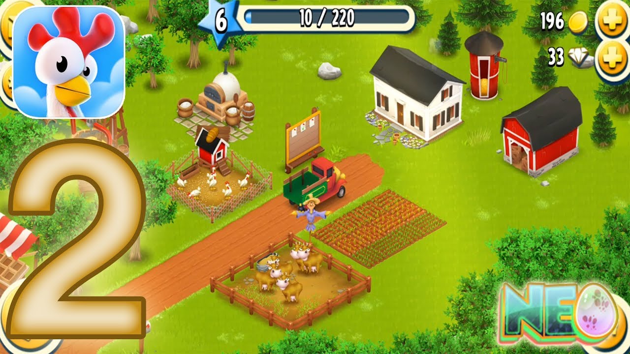Hay Day: Gameplay Walkthrough Part 2 - Cows And Chickens (iOS, Android)