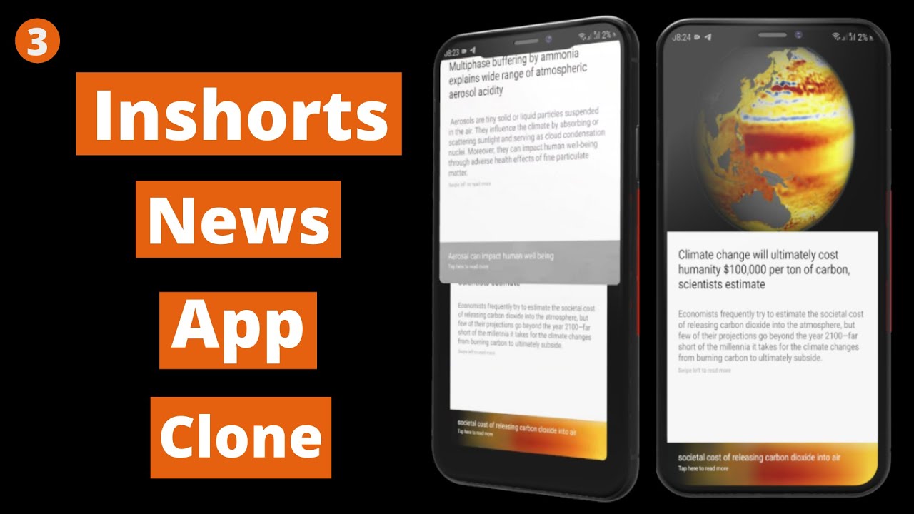 Inshorts News App Clone | Vertical Swipe Card | Android Studio Tutorial