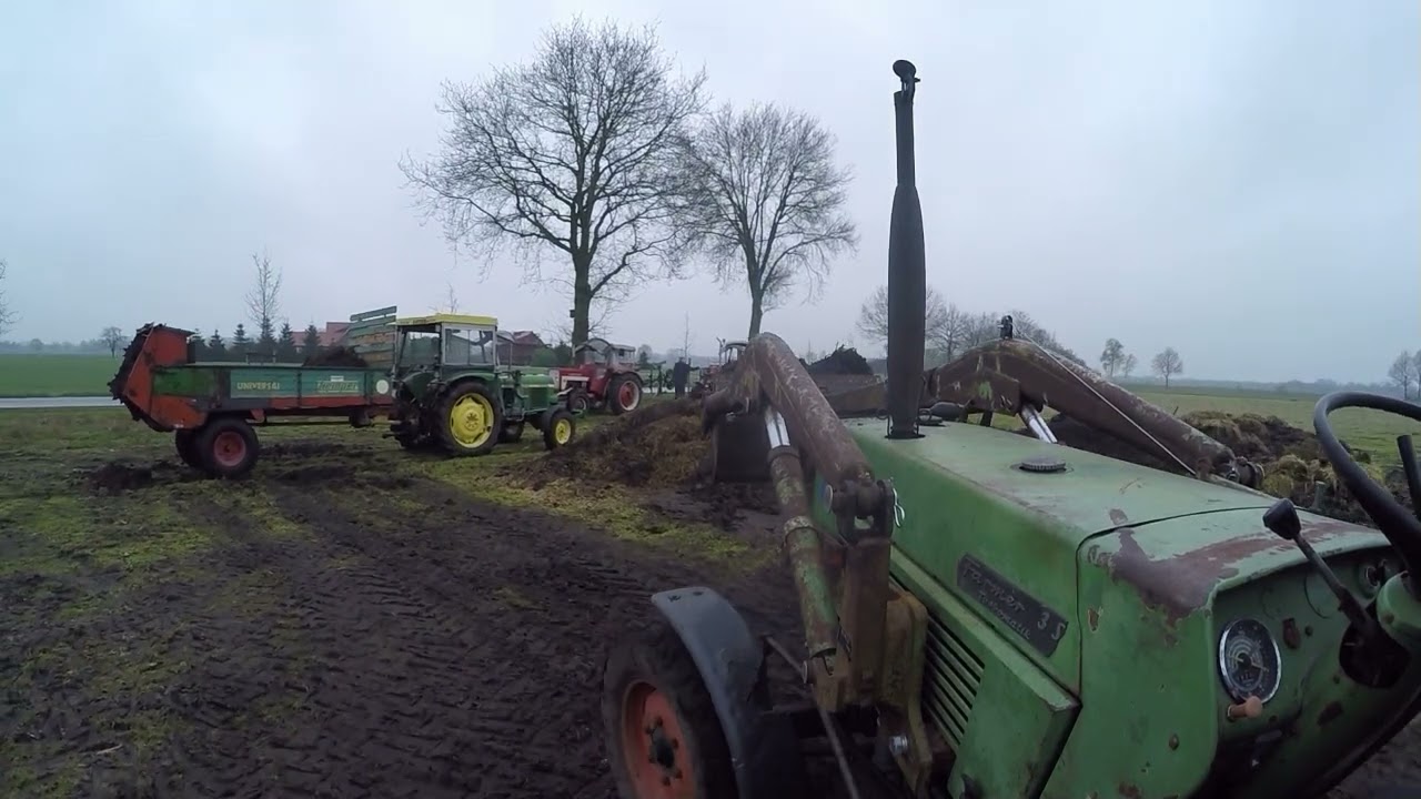 Oldtimer Miststreuen/Grubbern/Pflügen (sound)