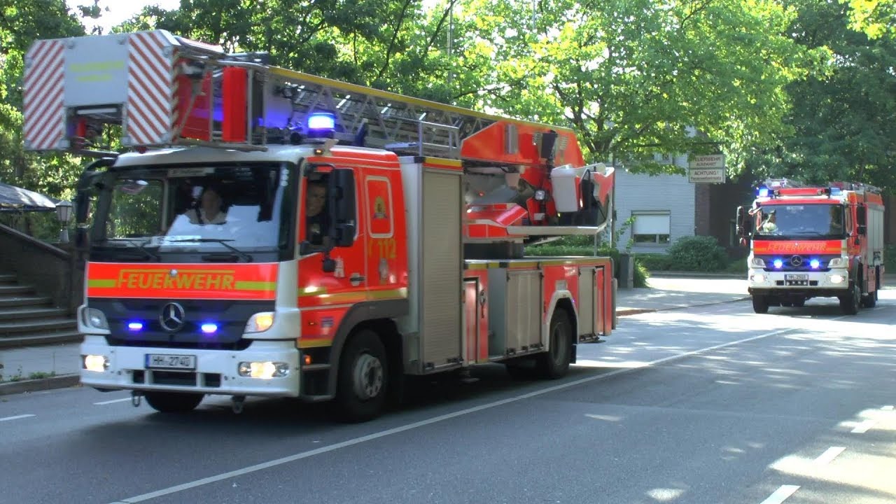 Löschzug + 2x RTW FuRW Hamburg-Stellingen | 5 Minuten an der F15