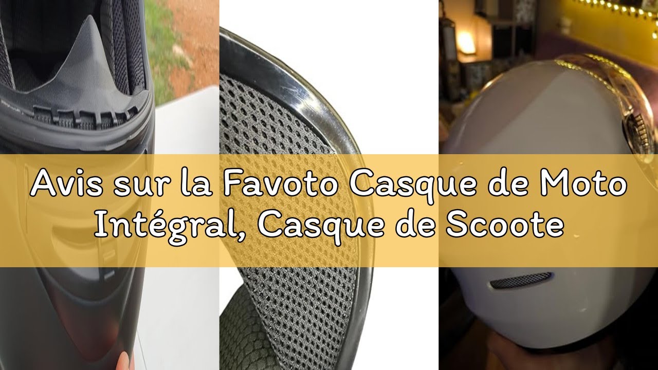Avis sur la Favoto Casque de Moto Intégral, Casque de Scooter Respirant pour Femme Homme Adultes, Pr