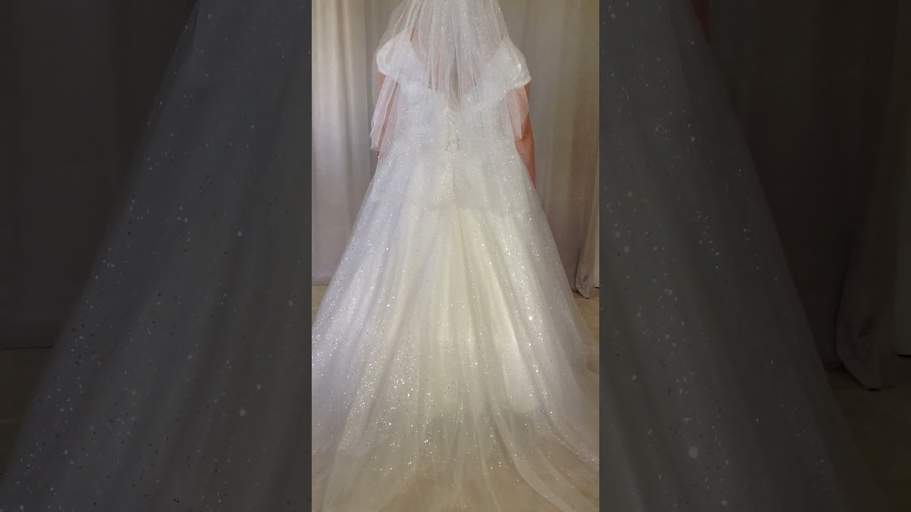 Video 8 White Princess Sparkle Wedding Dress