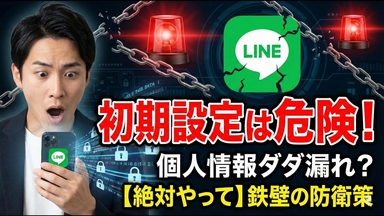 【絶対やって】LINE初期設定のままは危険！個人情報がダダ漏れ「10の落とし穴」と鉄壁の防衛策！