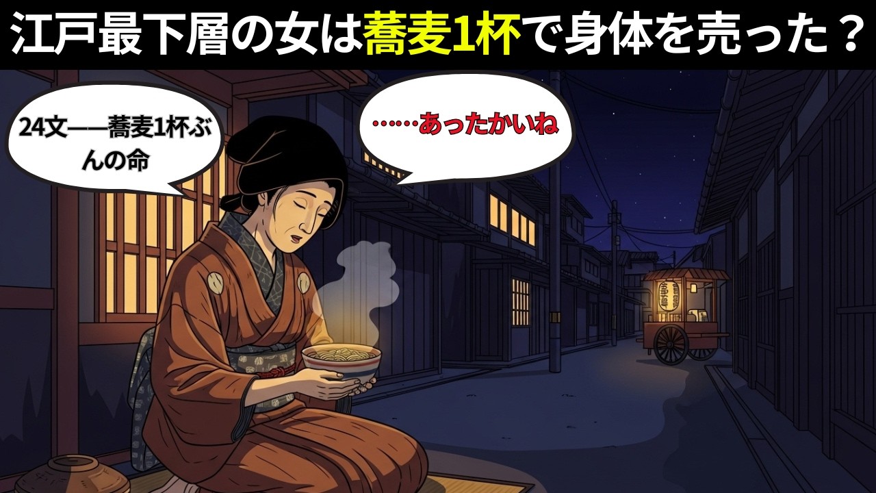 【江戸好奇心】そば1杯で身体を売った女——江戸「夜鷹」おきくの夜