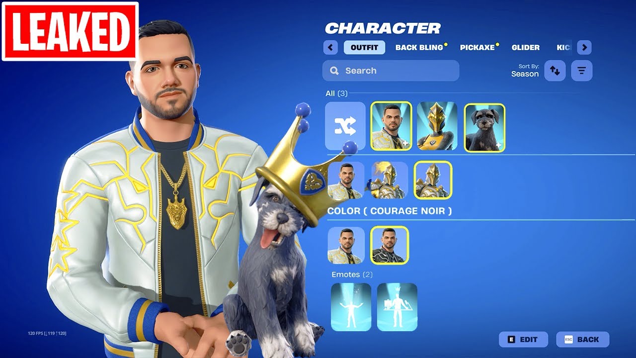 CouRageJD Fortnite Skin, Emotes, Sidekick Louis & ALL Cosmetics EARLY SHOWCASE