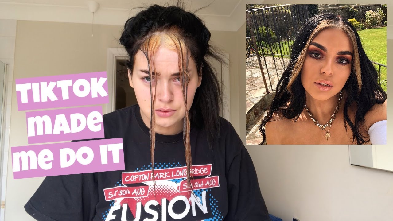 bleaching my hair like an e girl || DIY BLEACHED STREAKS AT HOME