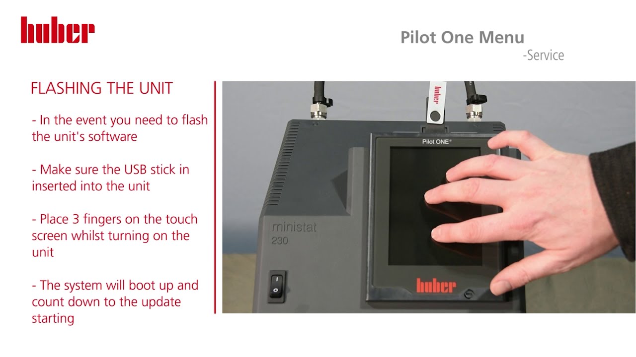 Pilot One Menu | Service - Flashing the Unit