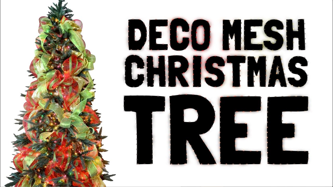Decorating a Christmas Tree with Deco Mesh