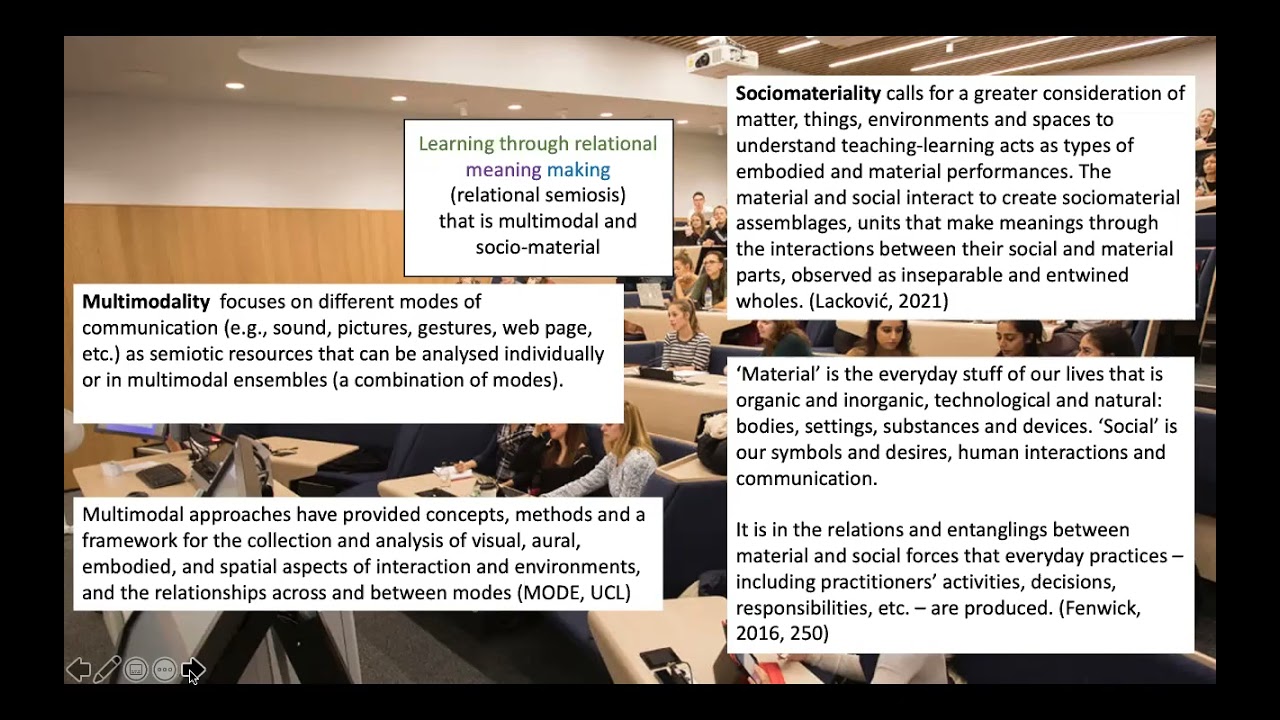 Multimodality, semiotics, and socio-materiality of knowledge and learning -  Nataša Lackovic