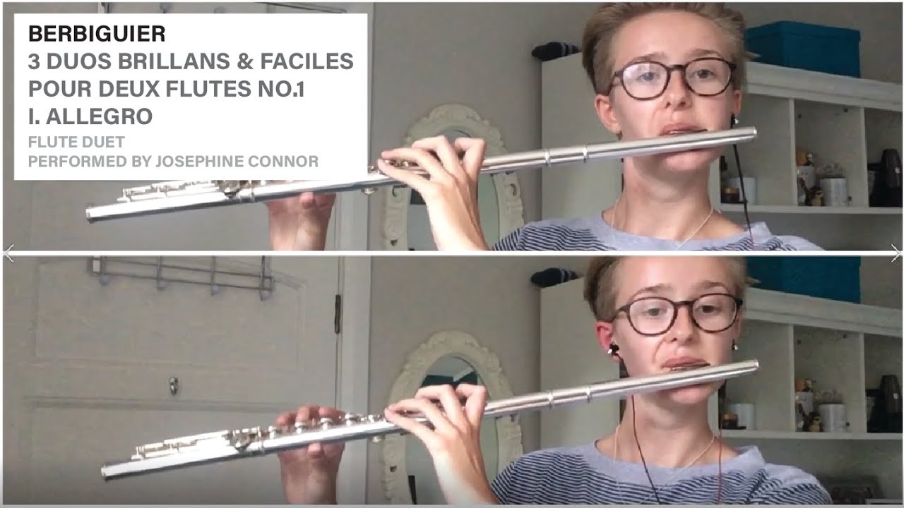 Berbiguier - 3 Duos Brillans & Faciles pour Deux Flutes No. 1 - I  Maestoso