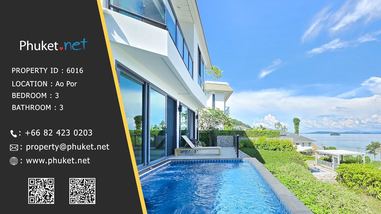 Villas For Sale: Gorgeous Sea View Pool Villa in Ao Por - Phuket.Net Real Estate