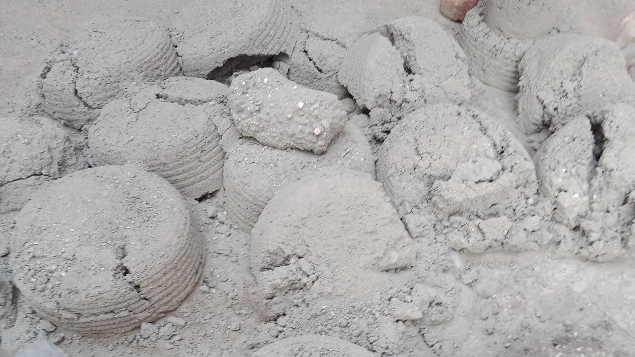 Broken new shape pure Sand cement crumble dipping pouring in water 💦💦💦💦 satisfying sound asmr