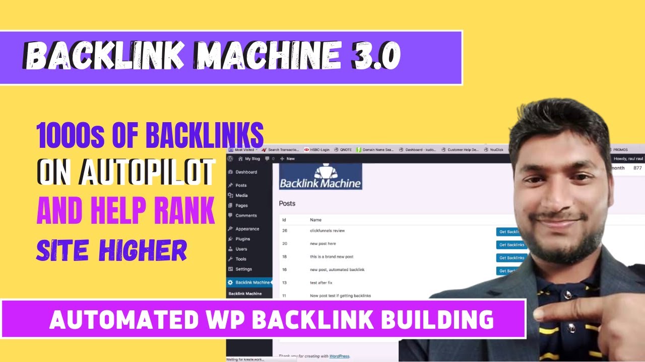 Backlink Machine Review V3.0 - 1000s of Backlinks on AUTOPILOT & Help Rank Your Site Higher