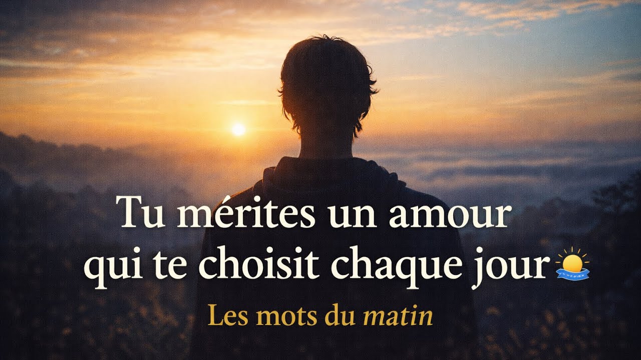 Tu mérites un amour qui te choisit chaque jour 🌅 | Les mots du matin