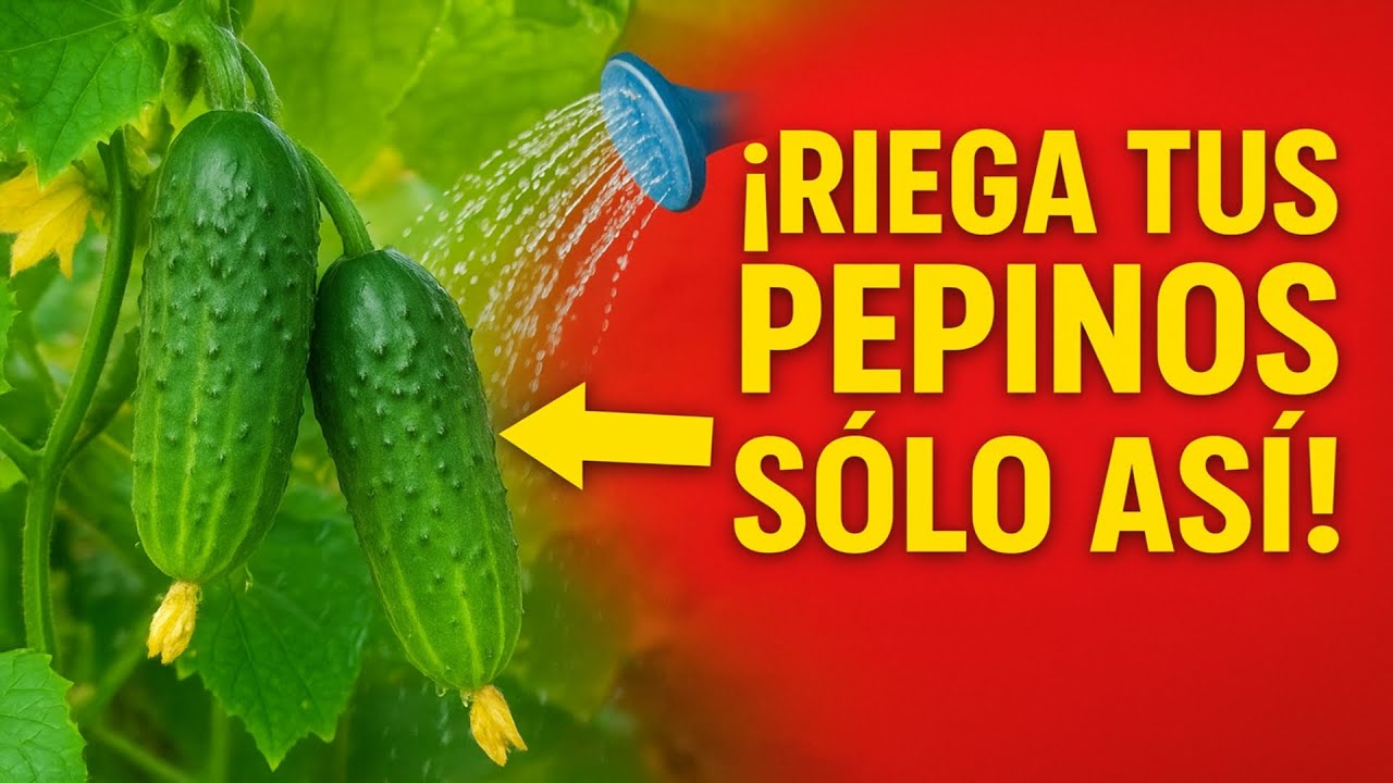 ¡RIEGA TUS PEPINOS SÓLO ASÍ! 🧺 El secreto más simple para cosechar por baldes.