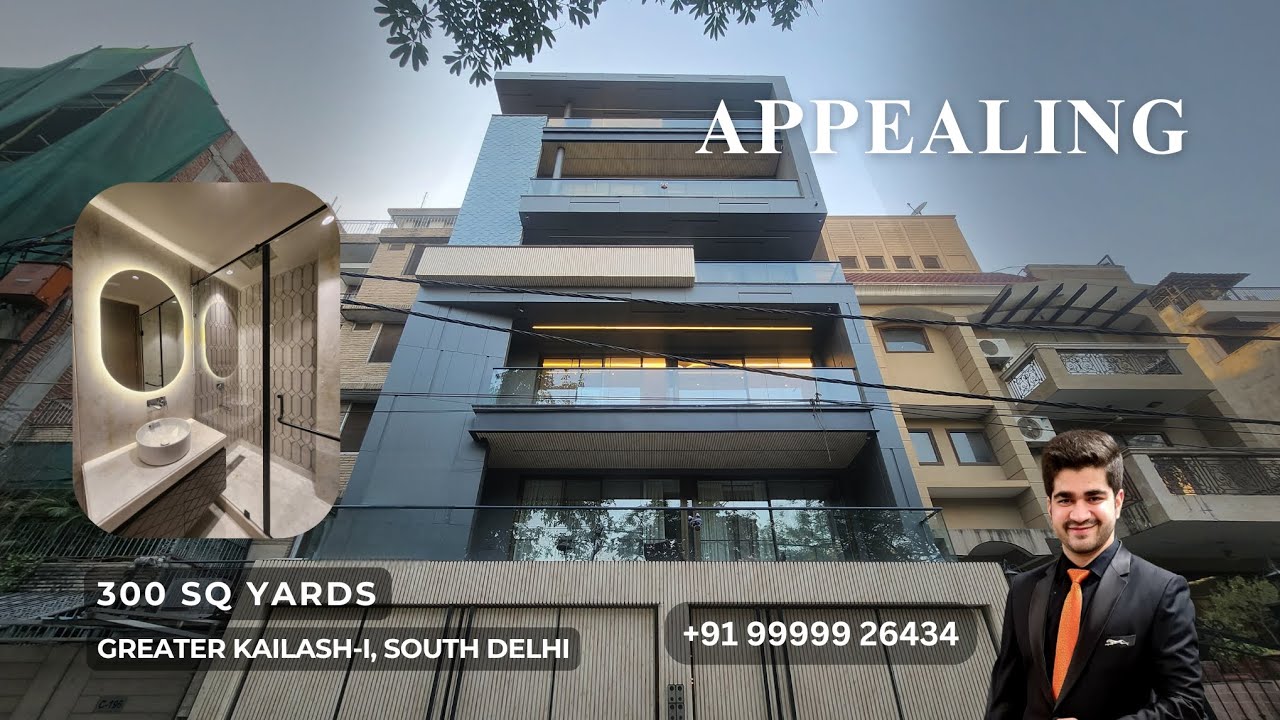 Experience Serene Luxury: A Tour of this Exquisite 4BHK Home in South Delhi's Greater Kailash-1!