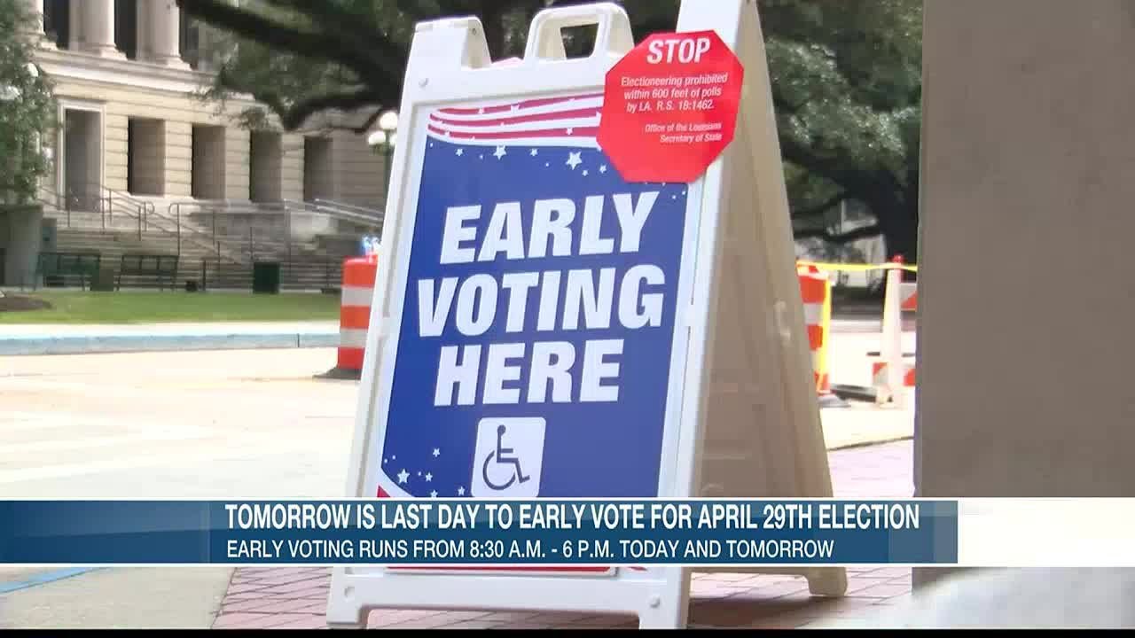 April 22 is the last day to early vote for April 29 election
