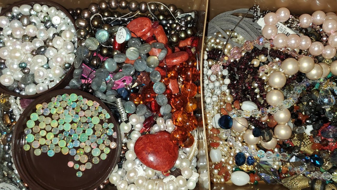 😱tesoro de joyas que me encontré collar de $100, plata oro, perlas naturales, piedras preciosas